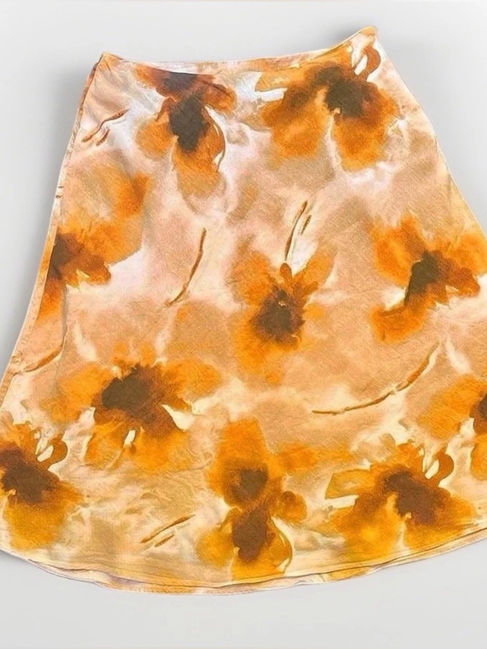 Vintage Evan-Picone A-Line Midi Skirt, Watercolor Floral, Size 12
